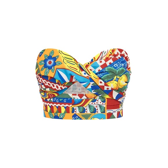 Colorful Patterned Crop Top - Picture 2 of 4